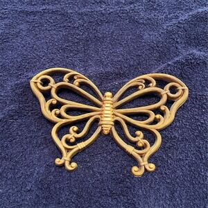 Homco Vintage Butterfly Wall Mask Decor Brown 9x7" for Living Room‎